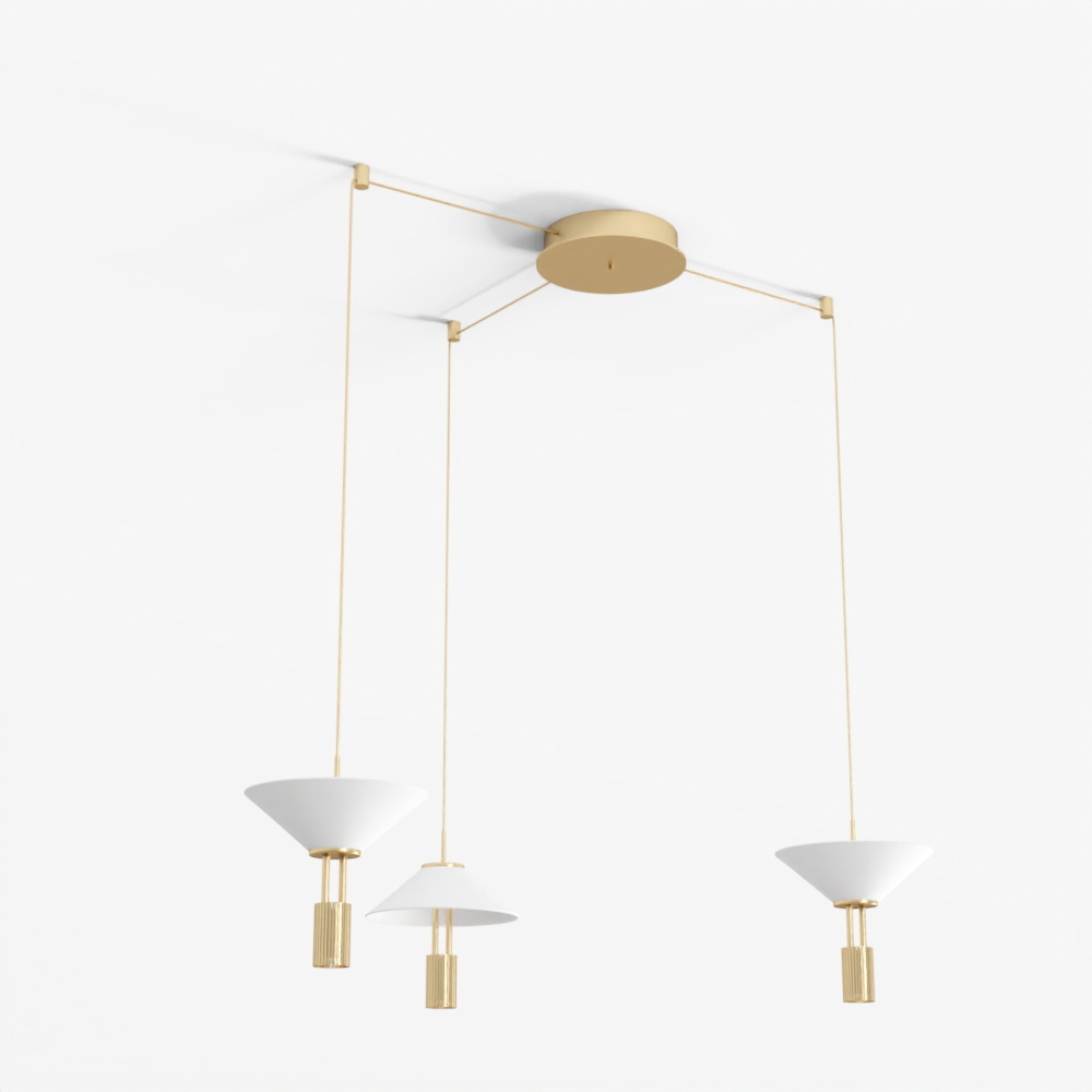 Zambelis 23201 Pendant LED Light 28W 3000K Aluminium Gold