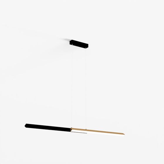 Zambelis 2559 Pendant LED Line Light 44W 3000K TRIAC Sandy Black - Brass