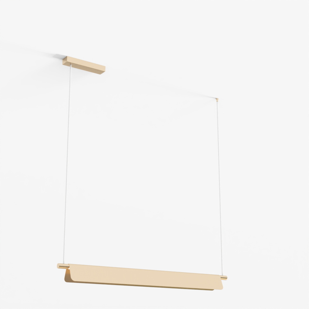 Zambelis 25191 Pendant LED Light 22W 3000K-4000K-5700K Brushed Gold Movable Light Deflectors