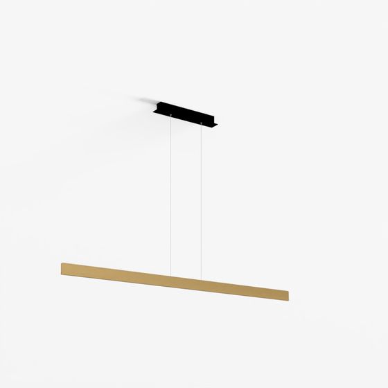 ザンベリス 25196 ペンダントLEDラインライト 46W 3000K TRIAC ブラッシュドゴールド - アルミニウム - ブラックメタル