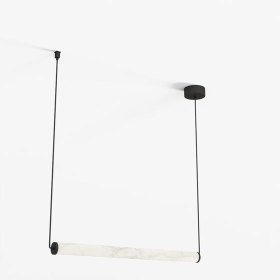 Zambelis 2539 Pendant LED Line Light 23W 3000K Triac Sandy Black - Alabaster