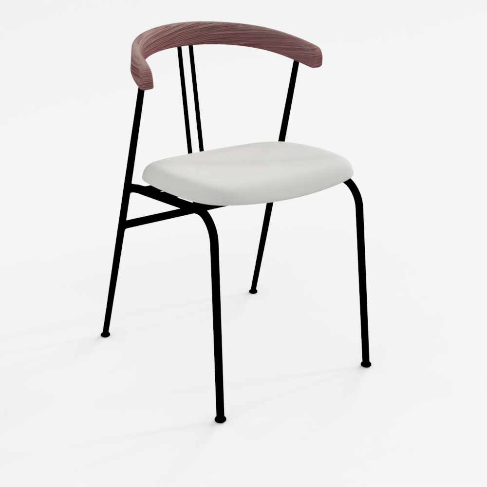 Violin Chair Wood by Gubi 3D Model