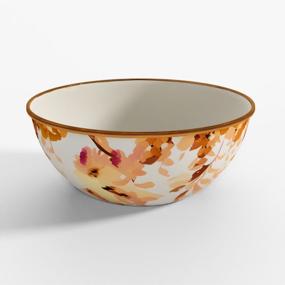 MacKenzie-Childs Wild Rose White Medium Everyday Bowl