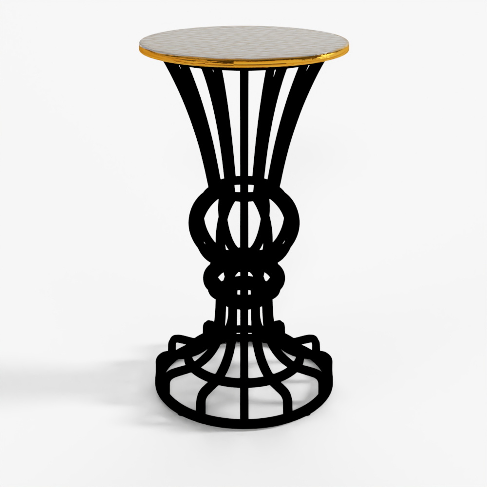 Подставочный столик MacKenzie-Childs Sterling Check