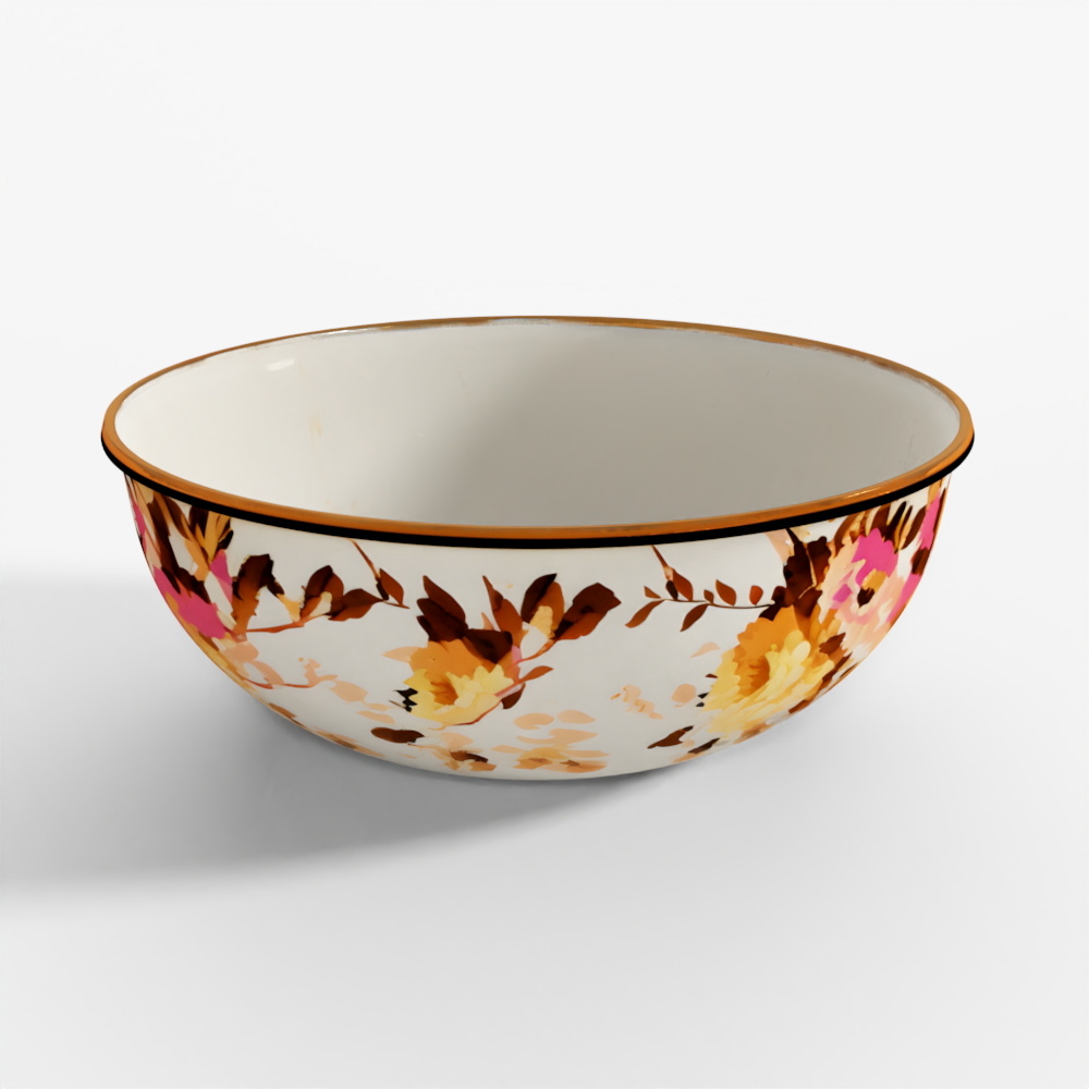 マッケンジーチャイルズ ワイルドローズ ホワイト 大きい毎日のボウル