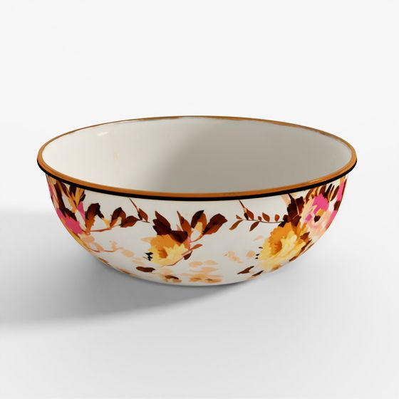 マッケンジーチャイルズ ワイルドローズ ホワイト 大きい毎日のボウル