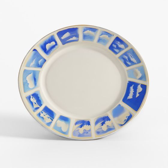 MacKenzie-Childs Cloud Watching Dinner Plate