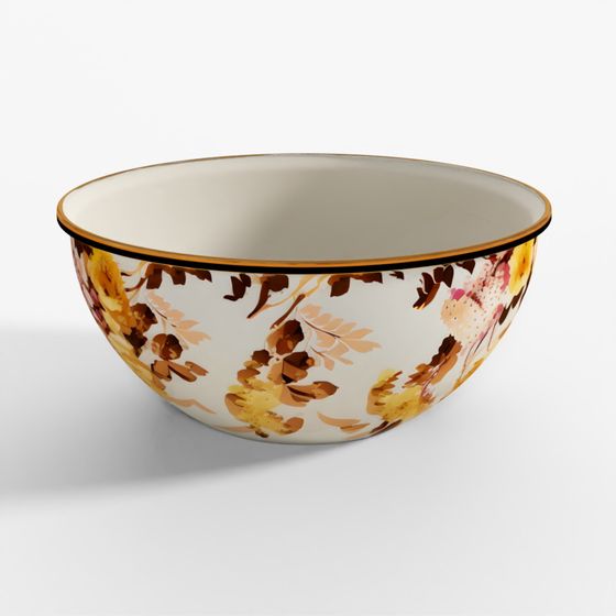 MacKenzie-Childs Wild Rose White Large Everyday Bowl