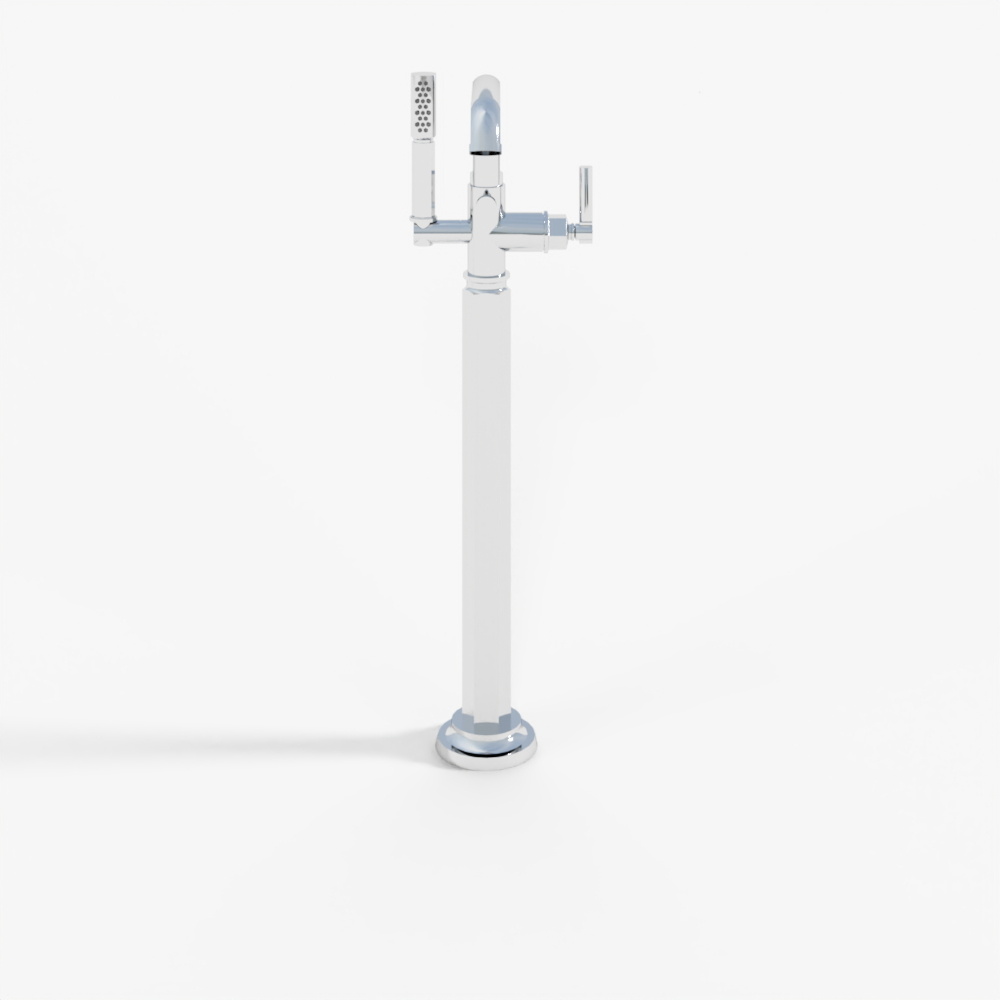 BRIZO Invari® Single-Handle Floor-Mounted Tub Filler - Less Handle - T70176-PCLHP