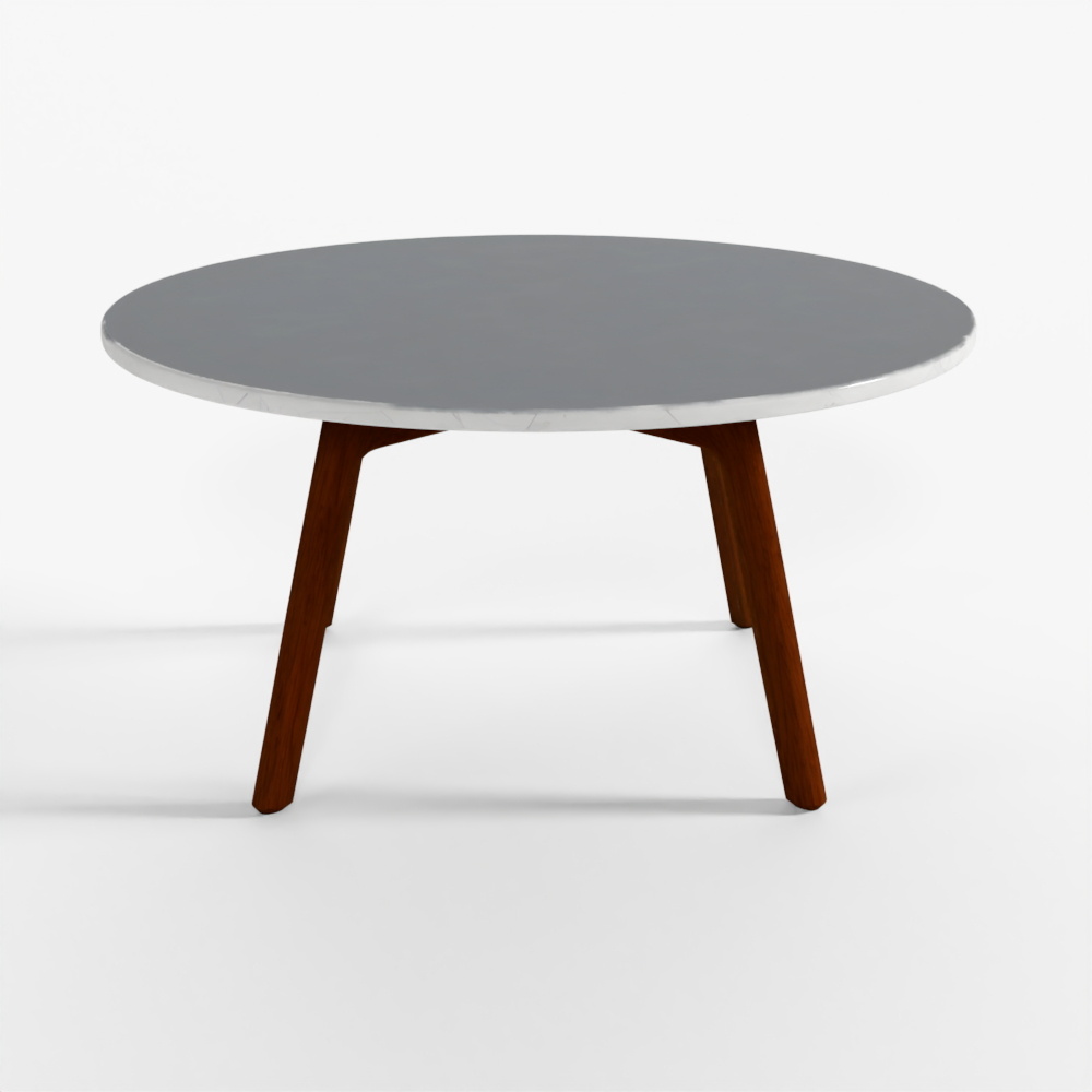 Журнальный столик Mara 31,5" с мраморной столешницей - Орех