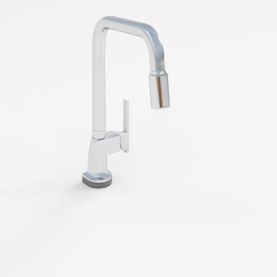 BRIZO Frank Lloyd Wright® Kitchen Collection by Brizo® SmartTouch® Pull-Down Prep Faucet with Arc Spout and Wood Spout - Less Handle
