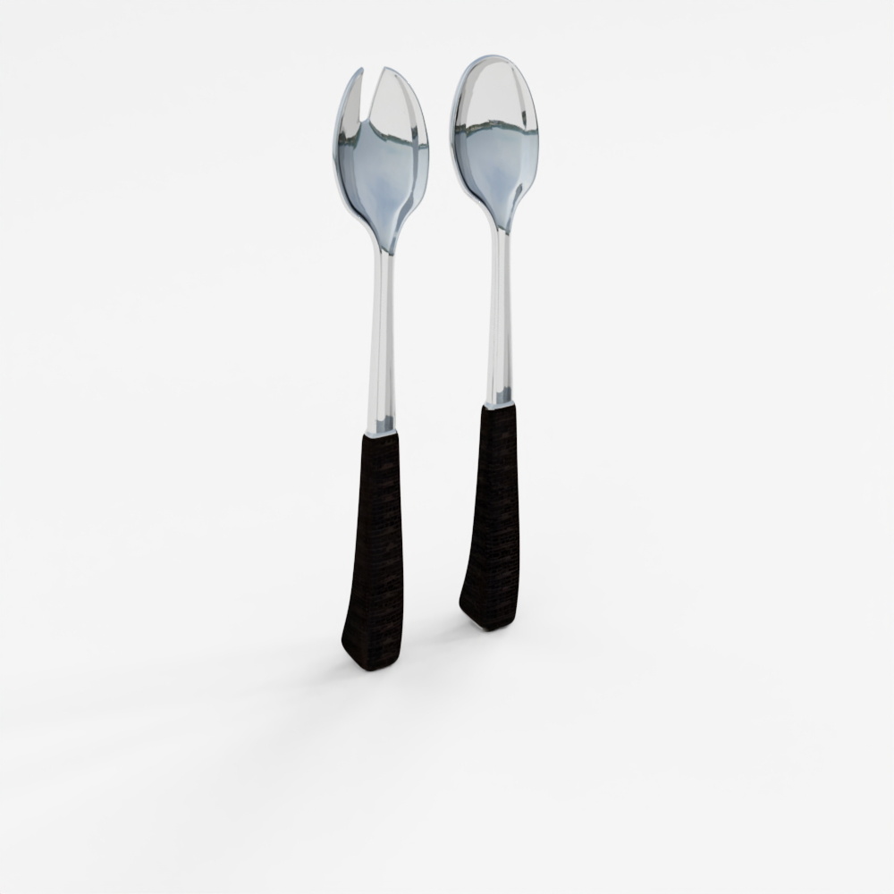 MacKenzie-Childs Set Servizio Insalata Everyday Nero