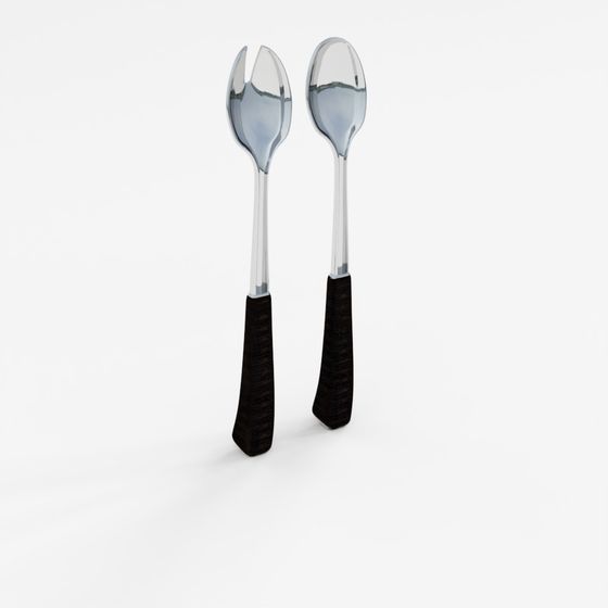 MacKenzie-Childs Everyday Black Salad Serving Set