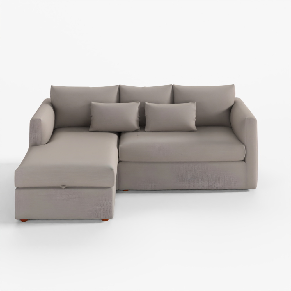 Seccional Cama Reversible con Almacenamiento Marina 90" - Gris Hestia