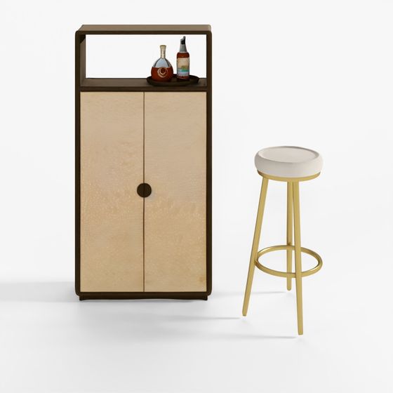 HomeTown Arabella Bar Unit Matte Gold