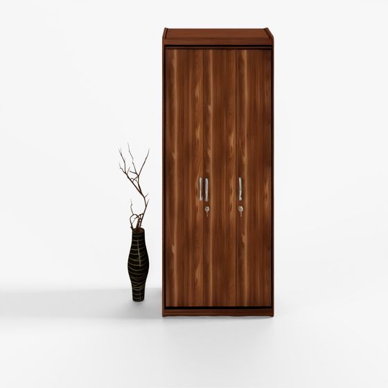 HomeTown Archer Three-Door Wardrobe Walnut