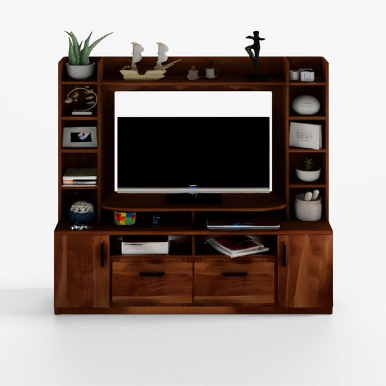 HomeTown Antwerp Full Height TV Unit Sheesham