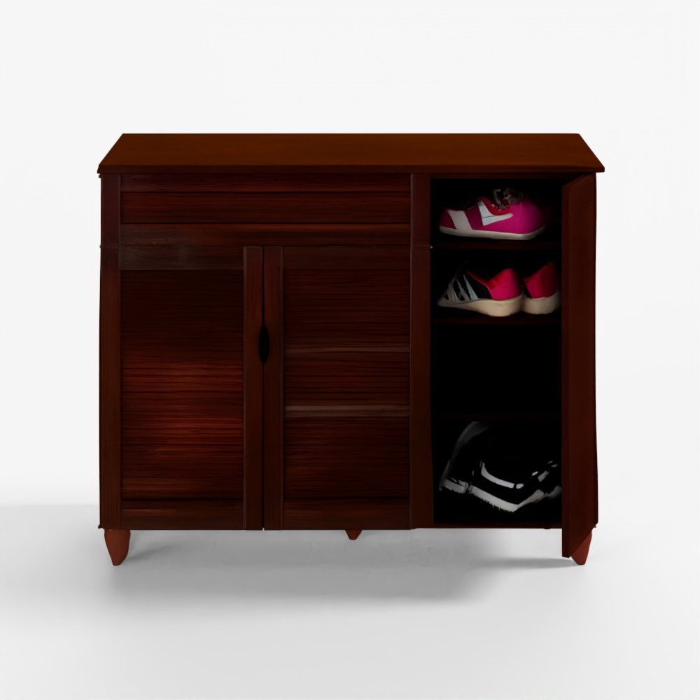 HomeTown Carry Engineered Wood Shoe Rack in Wenge Colour