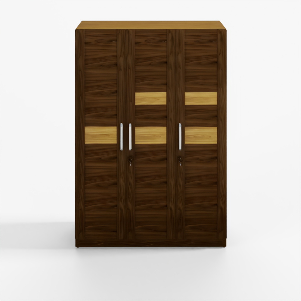 HomeTown Magnum Three-Door Wardrobe Urban Walnut