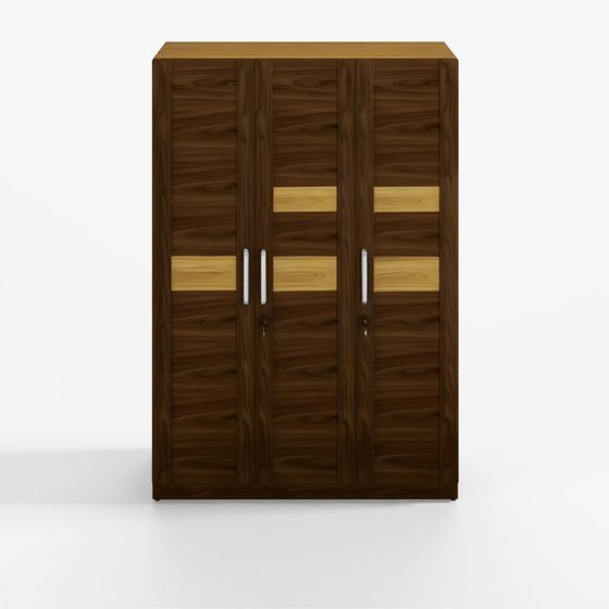 HomeTown Magnum Three-Door Wardrobe Urban Walnut