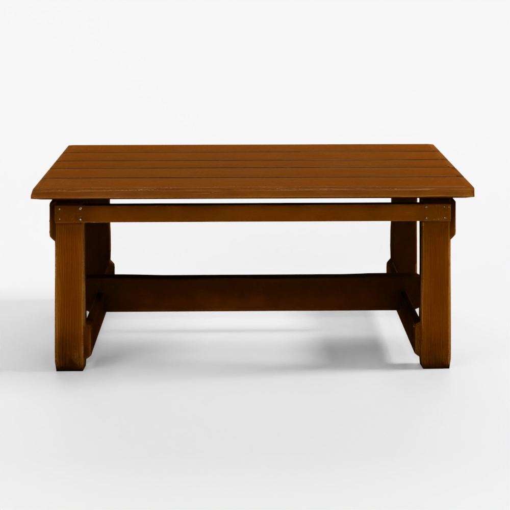 Old Vintage Wooden Table Game Ready Low Poly 3D