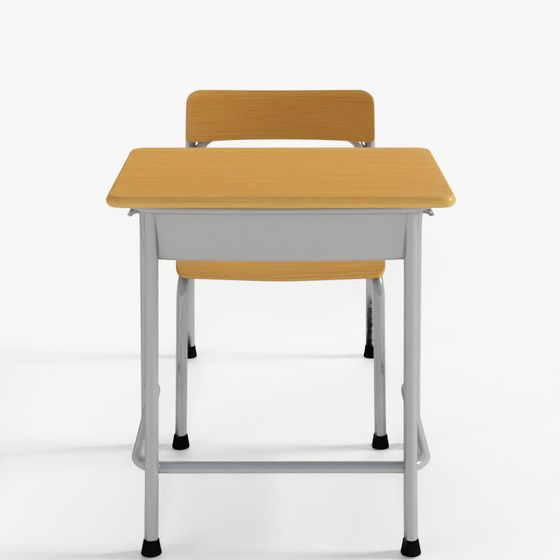 School Desk and Chair 3D