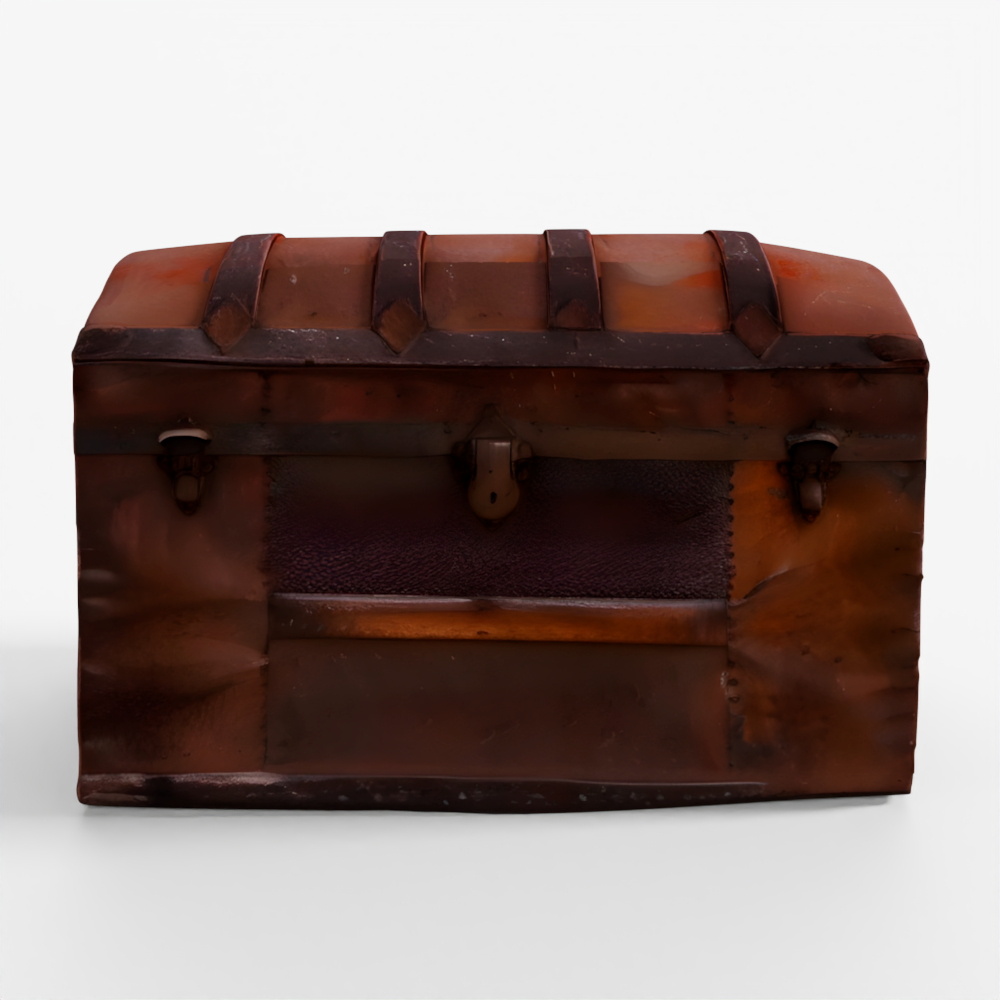 Wooden Trunk Box 3D Model