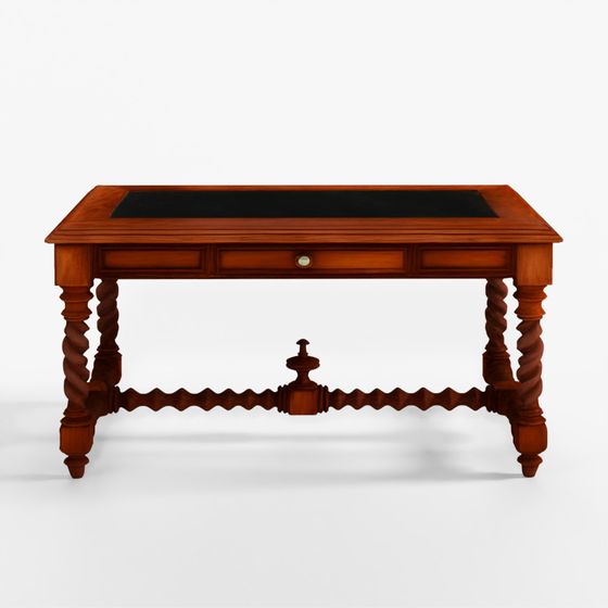 Wooden Desk 3D Asset Low-Poly