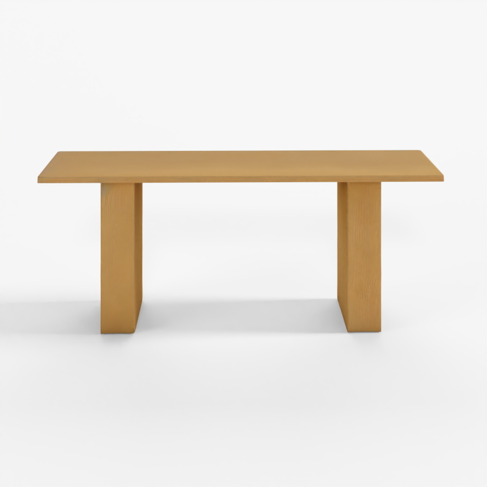 Van Natural Wood Console Table Crate and Barrel 3D