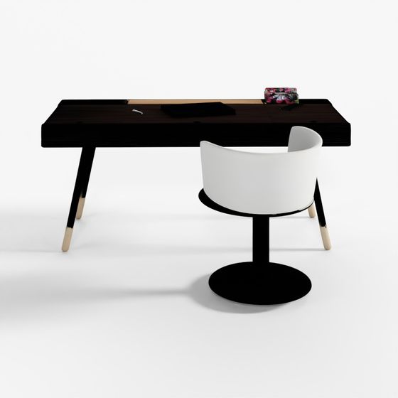 3D Model Modern Work Table with Decor