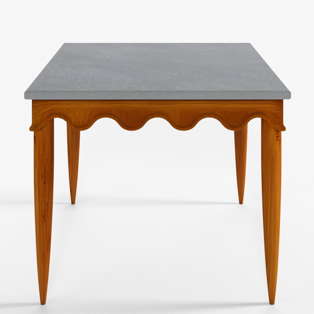 Swedish Modern Dining Table 3D Model