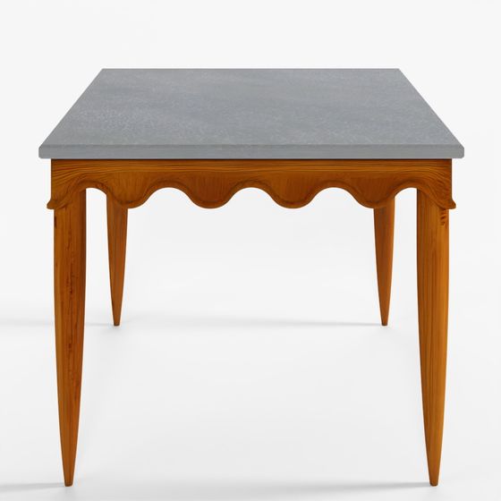 Swedish Modern Dining Table 3D Model