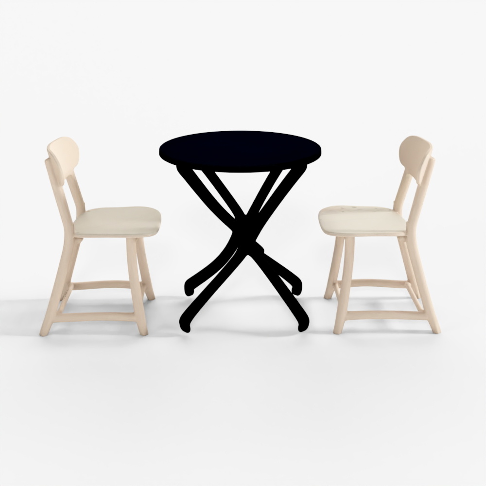 STENSELE - RONNINGE Table and 2 Chairs 3D Model