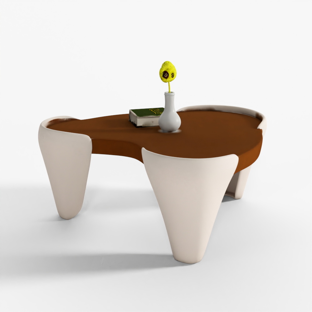 Art 3D Model Organic Coffee Table Set