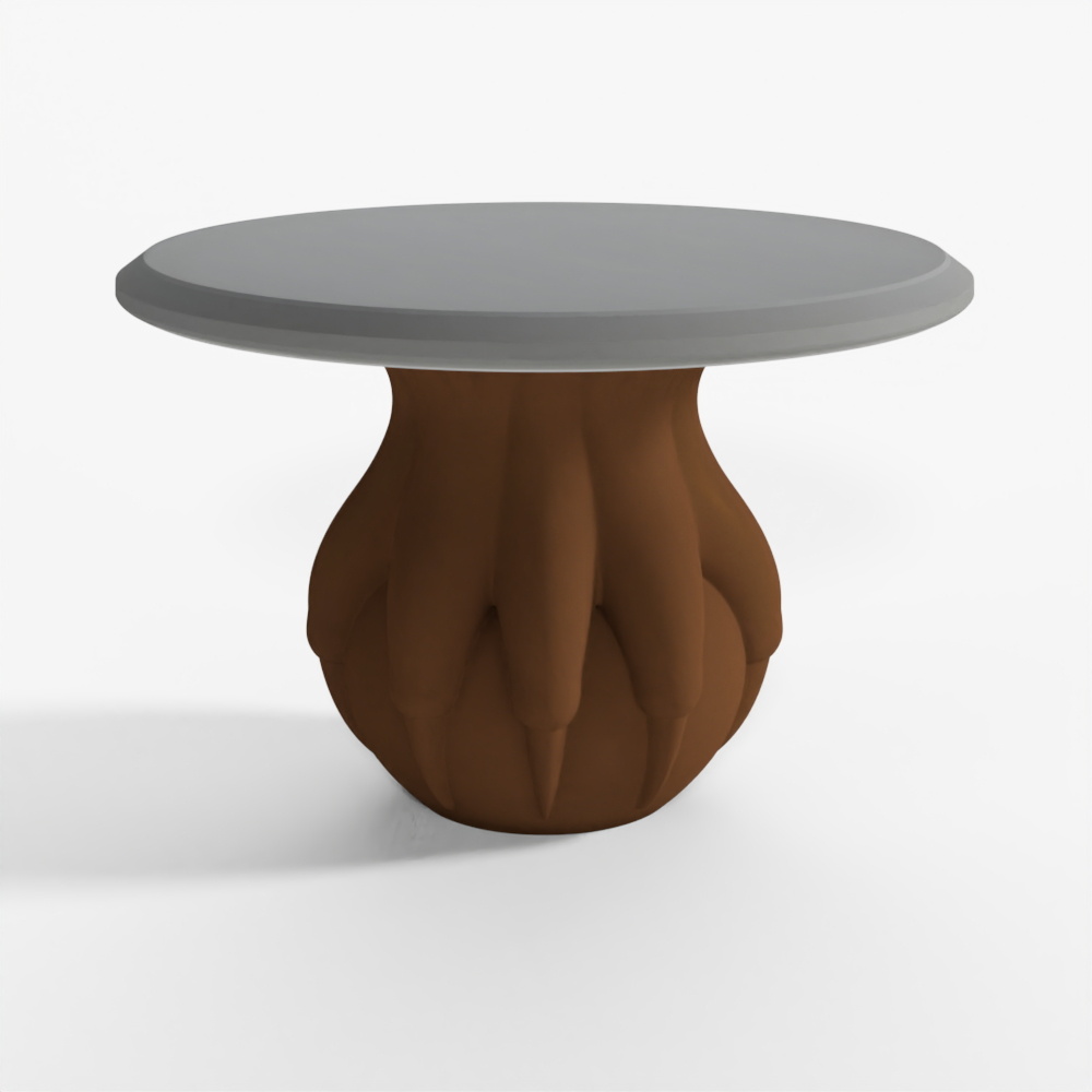 6 Carved Claw Bead Ends Round Table Rest 3D Print