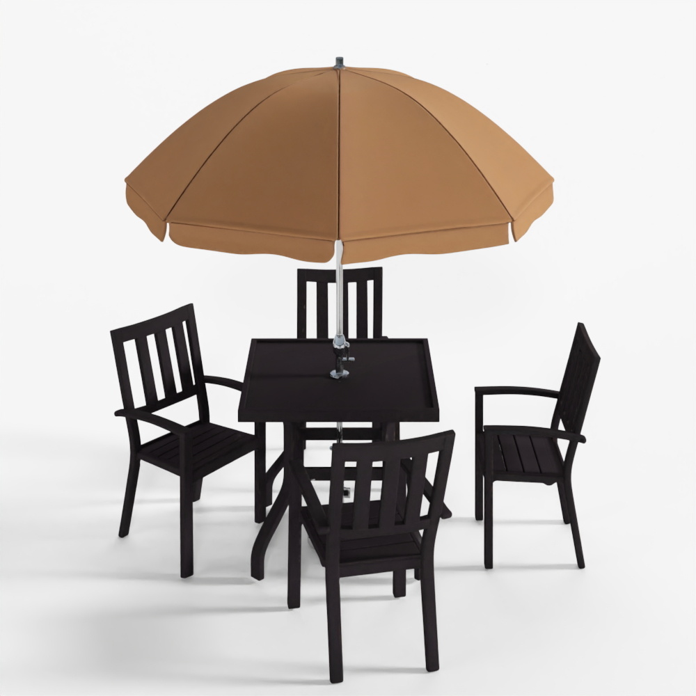 Castanon Rectangular Dining Set 3D