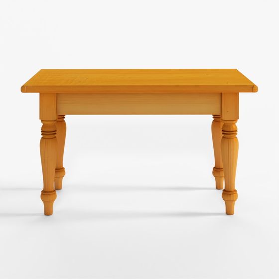 Classic Wooden Dining Table 3D Model