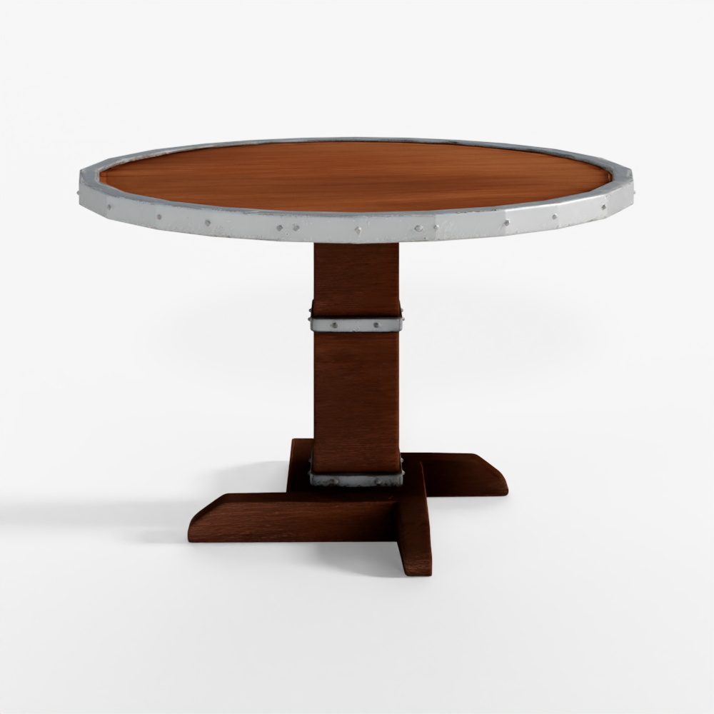 3D Model Antique Medieval Table 03