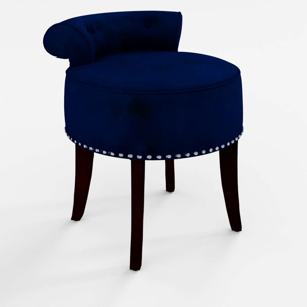 Hillsdale Lena Wood and Upholstered Vanity Stool 3D Model