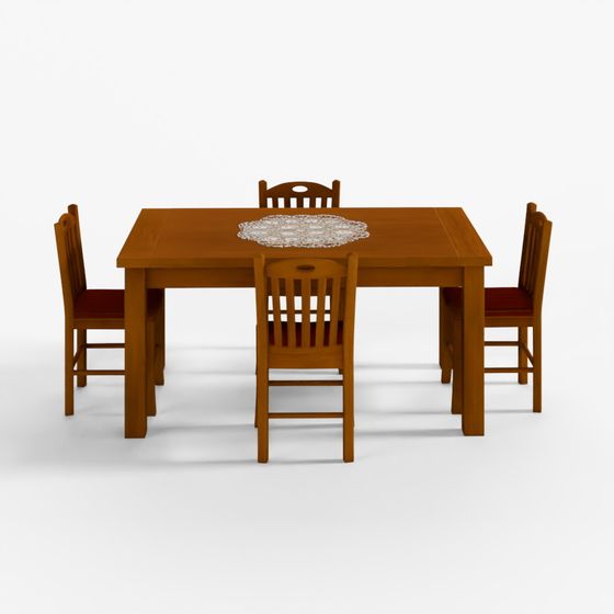 3D Model Living Wooden Dining Table