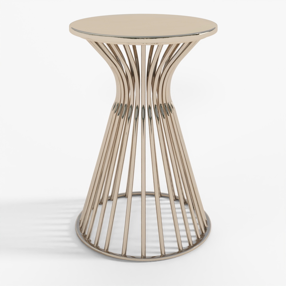 3D Model Mercer Pedestal Side Table INK IVY