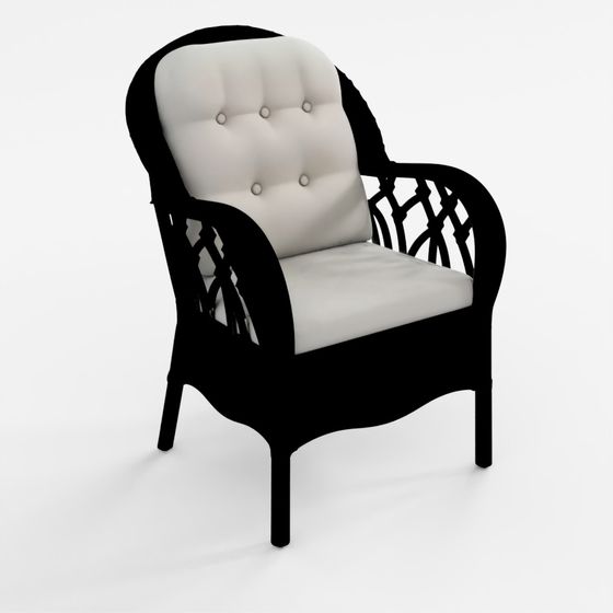 3D model Everglade Arm Chair Ivory Black