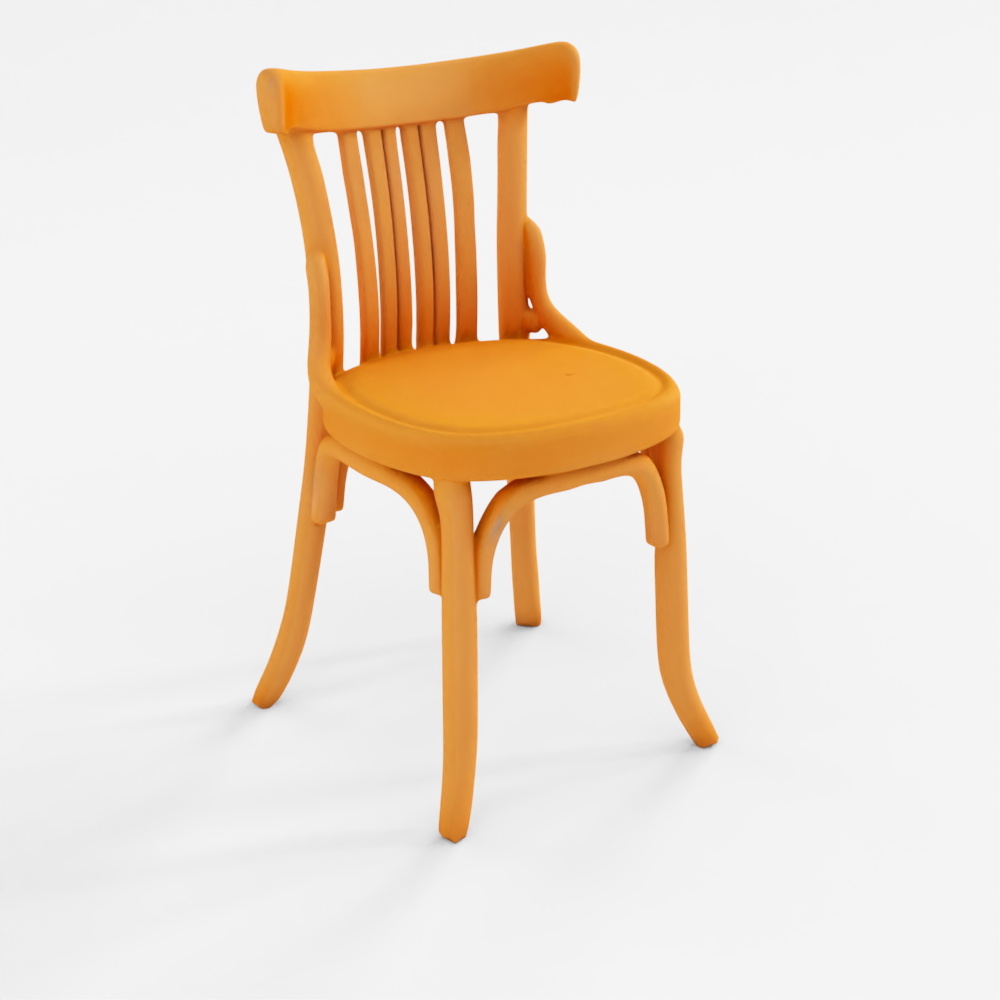 3D Model Rustic Elegance Wooden Chair