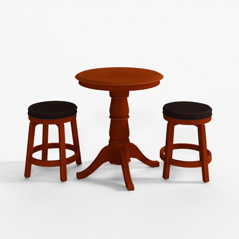 3D Asset Pub Stool Table