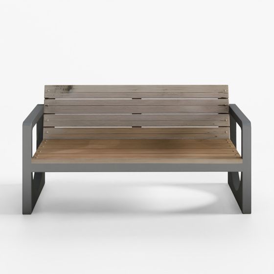 3D Asset VR/AR Ready Modern Outdoor Bench