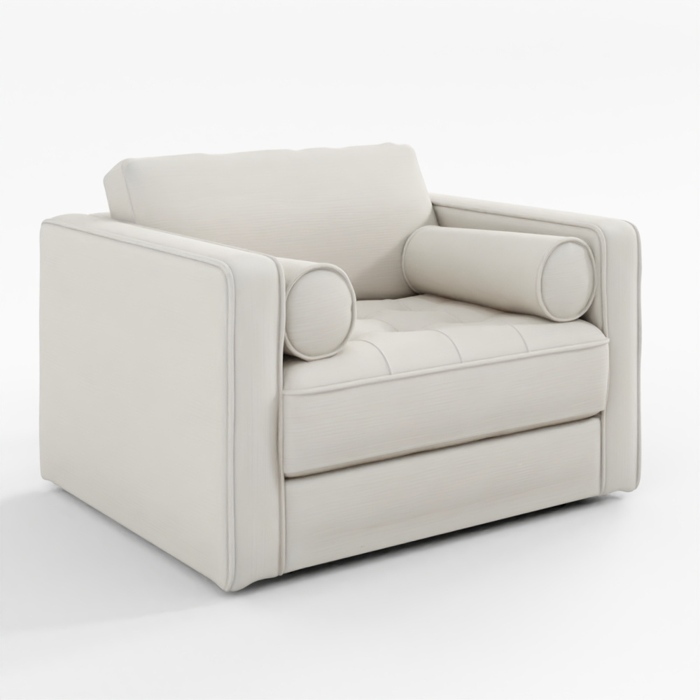 ARTICLE スヴェン 45.5インチ タフトスリーパー チェア - ビスケットクリーム