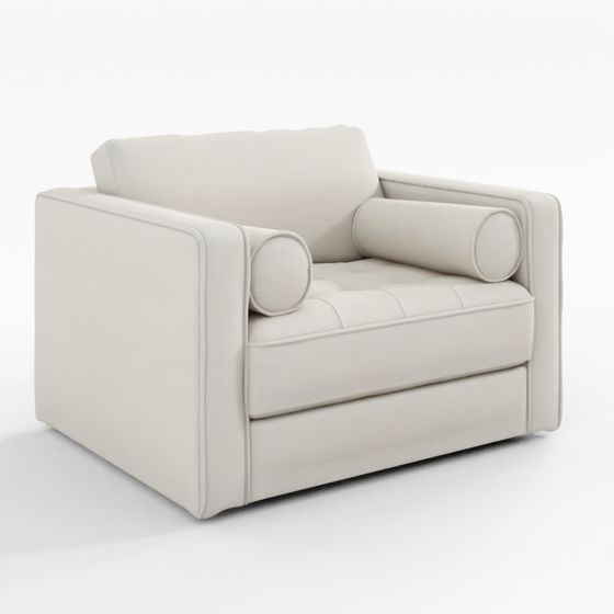 ARTICLE スヴェン 45.5インチ タフトスリーパー チェア - ビスケットクリーム