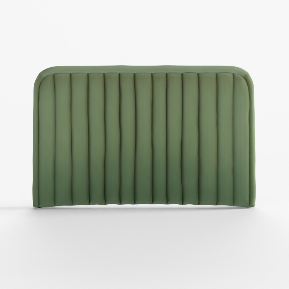 Tête de Lit Queen en Velours Rolph - Vert Pacifique Plush