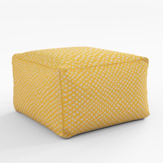 ARTICLE 프리야 25.5인치 푸프 - 옐로우 블록프린트