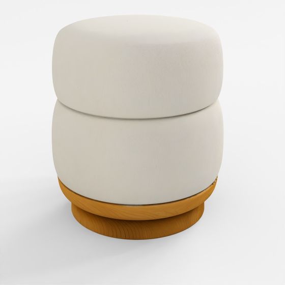 아티클 피카 16인치 오토만 - 아이보리 부클레